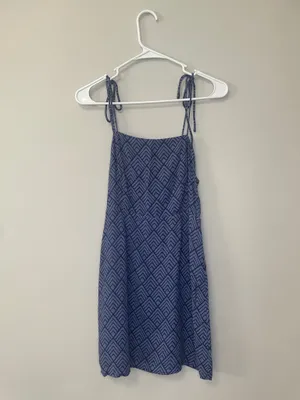 NWOT Lulu's Cambria Blue Print Mini Dress thumbnail 3