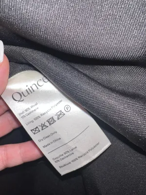 Quince Wool Cashmere Overcoat Black M NWT‎ Tailored Minimalist Coat thumbnail 10
