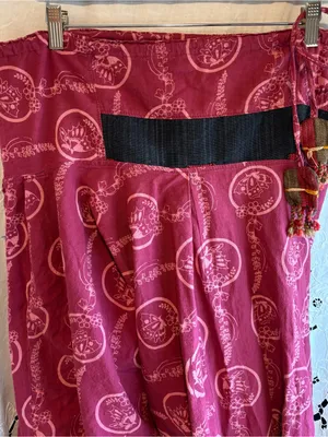 handmade boho wrap harem pants cotton butterfly print festival lagenlook thumbnail 7