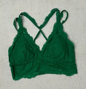 Aerie Green Padded Lace Bralette thumbnail 1