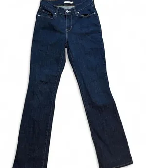 Levi's Classic Bootcut Jeans Women's 26 Dark Wash Mid Rise Stretch Denim thumbnail 1