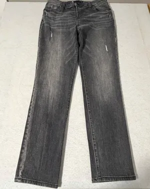 KUT from the Kloth Catherine Boyfriend Grey Wash Straight Leg Jeans Size 8 thumbnail 1