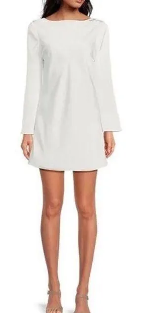 Gianni Bini White Longsleeve Back Dress thumbnail 2