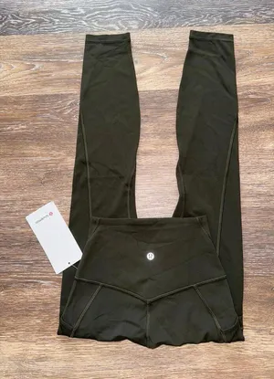 Lululemon Align With Pockets High Rise 25” Dark Olive Size 2 NWT thumbnail 1