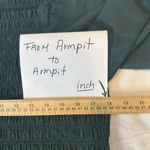 MADEWELL Womens Size-XL Lucie Bubble‎ Sleeve Smocked Top Dark Green $88 thumbnail 4