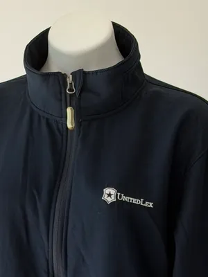 Corporate Custom Navy Softshell Jacket Blue Size L thumbnail 2