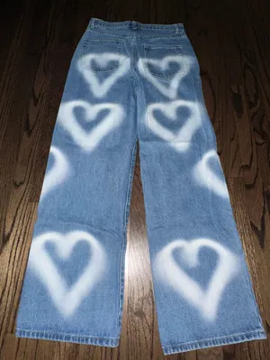 Adika Airbrush Heart Jeans thumbnail 3