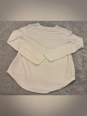 Women’s MUDD Brand Long-Sleeve Tee - White Size Small thumbnail 3