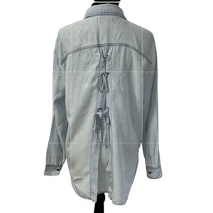 Knox Rose Blue Denim Button Down Denim Shirt(Size Small) thumbnail 2