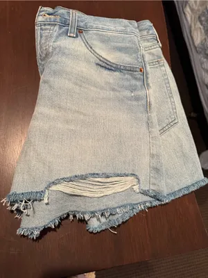 Universal thread: Light Blue Distressed Denim 90’s Baggy Shorts thumbnail 3