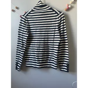 Tommy Hilfiger Black and White Stripe Funnel Neck Long Sleeve Top thumbnail 5