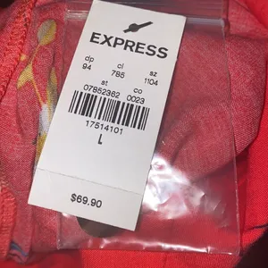 ✨ express red floral button down dress✨ thumbnail 7