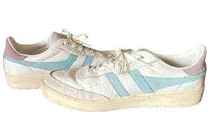 Gola Falcon White Blue Lavender Leather Classic Sneakers size 10 thumbnail 9