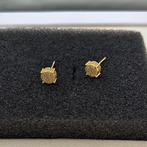 6mm Small CZ Stud Earrings for Men Women Streetwear Punk Hip Hop Unisex Earrings thumbnail 6
