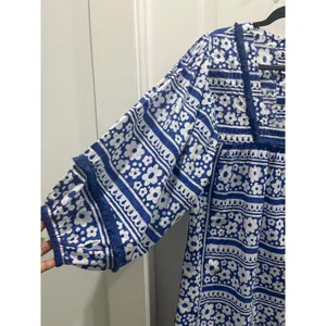 NWT Tuckernuck Tnuck Tunic Petal Paradise Blue & White Mini Dress Sz M thumbnail 4