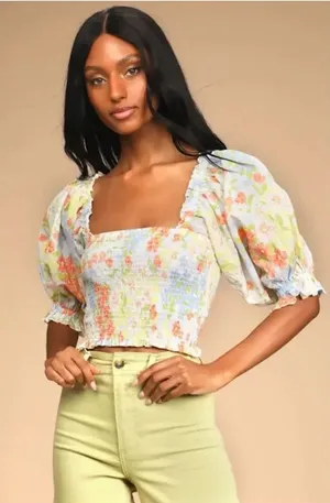 Floral Billabong Top thumbnail 1