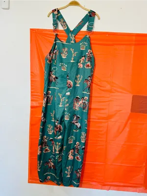 Teal Western Print Wide-Leg Jumpsuit thumbnail 7