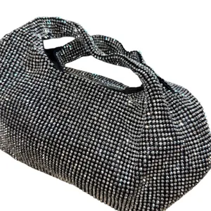 I.N.C. International Concepts Rhinestone Pewter Hobo Mini Purse thumbnail 6