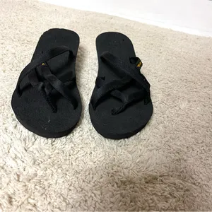 Teva Black Sandals with Yellow Logo thumbnail 3