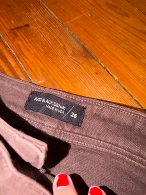 Just Black Denim Brown Utility Pants thumbnail 3