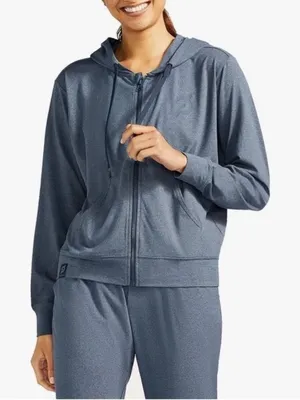 Peloton Blue Dreamblend Relaxed Full Zip Hoodie Sweathshirt thumbnail 1