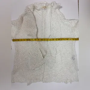 POL - Ivory/Oatmeal Loose Weave Cozy Cardigan Size Medium. G#34 thumbnail 11