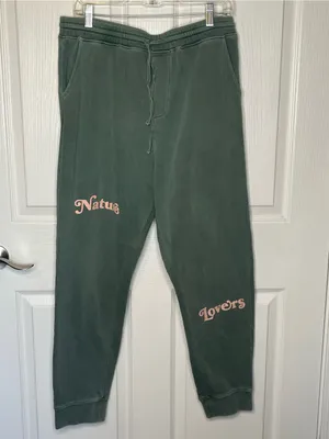 Peanut Butter Jelly Sage Green Nature Lovers Graphic Sweatpants Sz L Joggers thumbnail 10