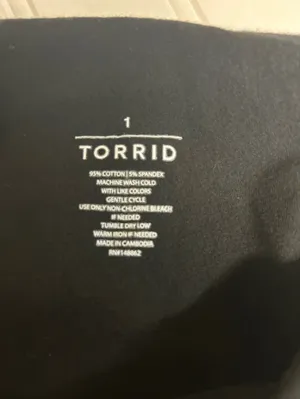 Torrid Black Fold Over Leggings Size 1 thumbnail 4