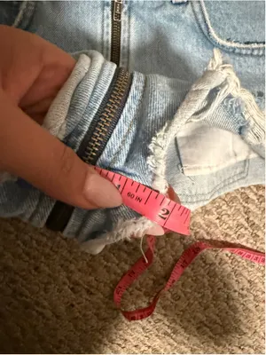 Carmar Helen Exposed Full Front Zipper Denim Distressed Mini Short- Size 26 thumbnail 8