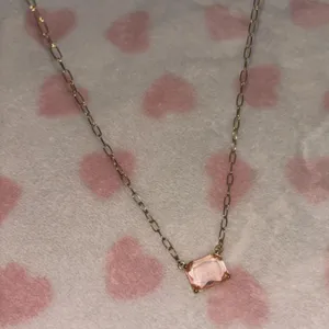 Francesca’s necklace gold with pink gem thumbnail 2