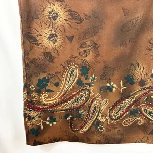 Requirements Size 12 Midi Skirt Brown Paisley Western Country Boho Witchy 1101 thumbnail 5