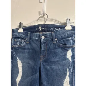 7 For All Mankind A Pocket Distressed Flare Jeans Destroyed Y2K Indie Sleaze thumbnail 4