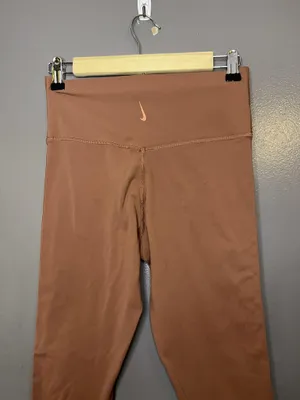 Nike Dri-FIT Leggings Womens Medium Brown High Rise Ankle Yoga Pants CJ4203-275 thumbnail 5