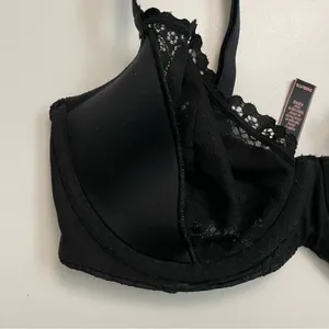 Victorias Secret Bra Unlined Demi Underwire Floral Lace Convertible Black thumbnail 8