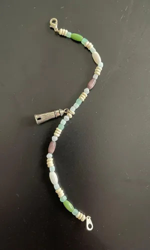 Hand Beaded Lighthouse Charm Bracelet thumbnail 1