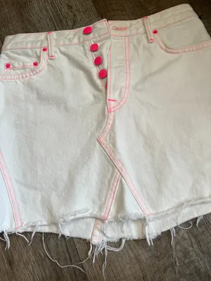 Grlfrnd white‎ jean shorts size 26 thumbnail 5
