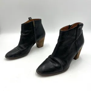 Madewell Billie Boots Black Leather Ankle Booties Western Boho thumbnail 4