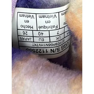 UGG Oh Yeah Marble Women's Purple Peach Tie Due Fleece Slingback Slippers Size 9 thumbnail 7