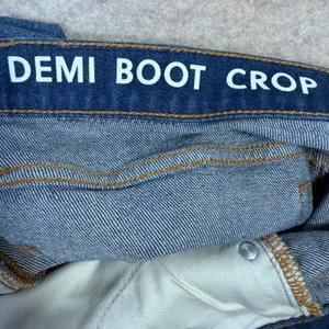 J.Crew Billie‎ Demi Boot Crop Jeans Womens 27 Medium Wash Raw Hem Minimalist thumbnail 5