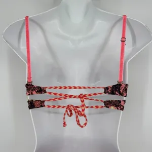 Maaji Bikini Set Size Small Pink Orange Geometric Print Swimsuit Tropical Beach thumbnail 6