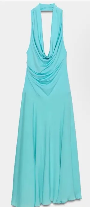 Zara Turquoise Blue Dress thumbnail 2