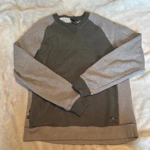 Nike Vintage Gray Crewneck Sweater with zippered pockets. thumbnail 1