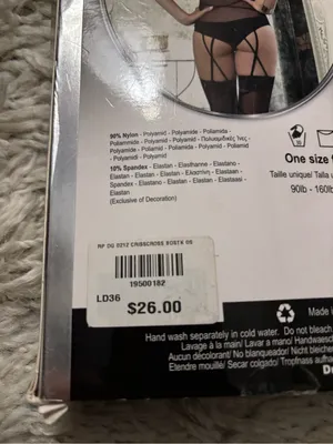 Dreamgirl Halter Chemise with Black Lace Fishnet with G-String Women’s One Size thumbnail 5