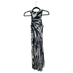 YFB Young Fabulous & Broke Robbie Ribbed Blue Tie Dye Fitted Midi Dress XS thumbnail 2