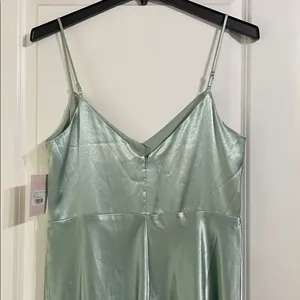 NWT Birdy Grey Jay Shiny Satin Dress In Sage Size XL thumbnail 10