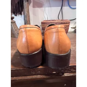 Vintage Bama German Leather Square Toe Penny Loafers Tan 8.5 thumbnail 8