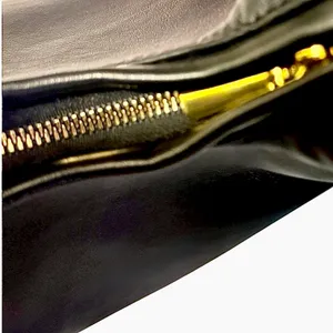 French Gilded Hard-Frame Black Vegan Leather Shoulder Bag NEW thumbnail 3