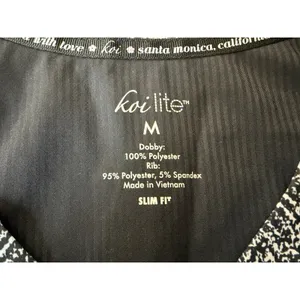 koi Lite Reform Scrub Top Womens M Ombre Print V Neck Stretch 2 Pocket thumbnail 5