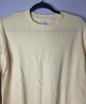 L.L. Bean Cotton & Cashmere Womens Size Small Yellow Lightweight Sweater thumbnail 1