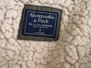 Vintage Y2K Abercrombie & Fitch Olive Sherpa Faux Fur Hood Park small thumbnail 8